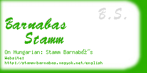 barnabas stamm business card